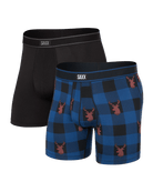 SAXX Daytripper Comfort Stretch 2 Pack Boxer Brief 6" – Nose So Brite / Black