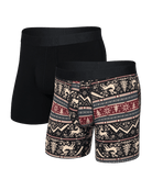 SAXX DropTemp™ Cooling Cotton Boxer Briefs 2 Pack, Caribou / Black