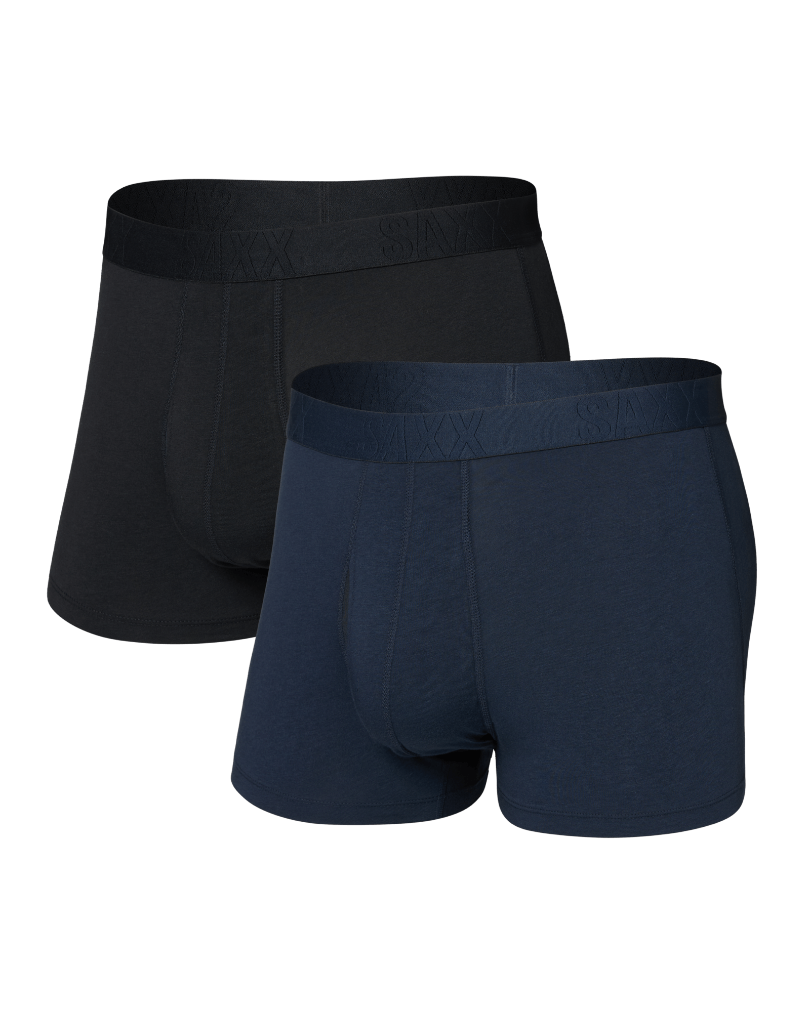 SAXX DropTemp® Cooling Cotton Trunks – Slim Fit with Fly – Dark Ink / Black