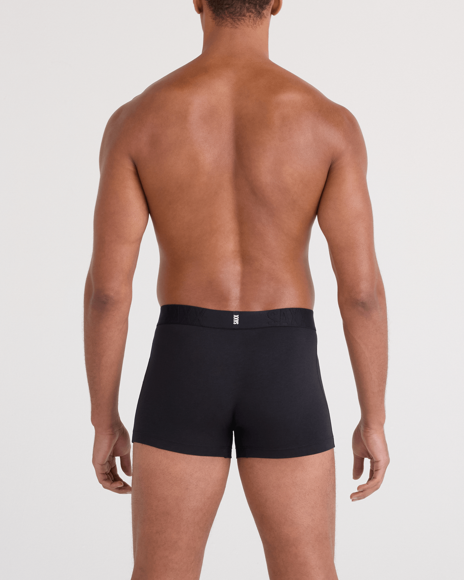 SAXX DropTemp® Cooling Cotton Trunks – Slim Fit with Fly – Dark Ink / Black