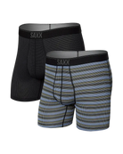 Saxx Quest QDM Boxer Brief Fly 2 Pack - Sunrise Stripe / Black
