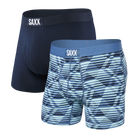Saxx Ultra Super Soft 2 Pack Boxer Briefs - Dazed Argyle / Navy