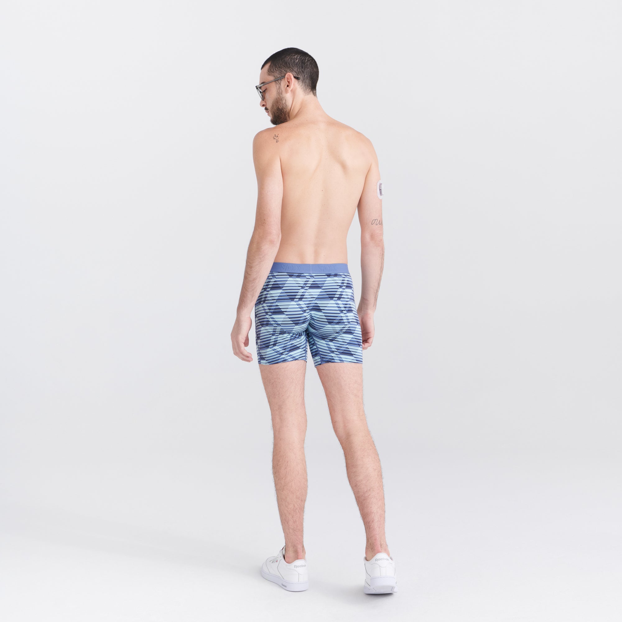 Saxx Ultra Super Soft 2 Pack Boxer Briefs - Dazed Argyle / Navy
