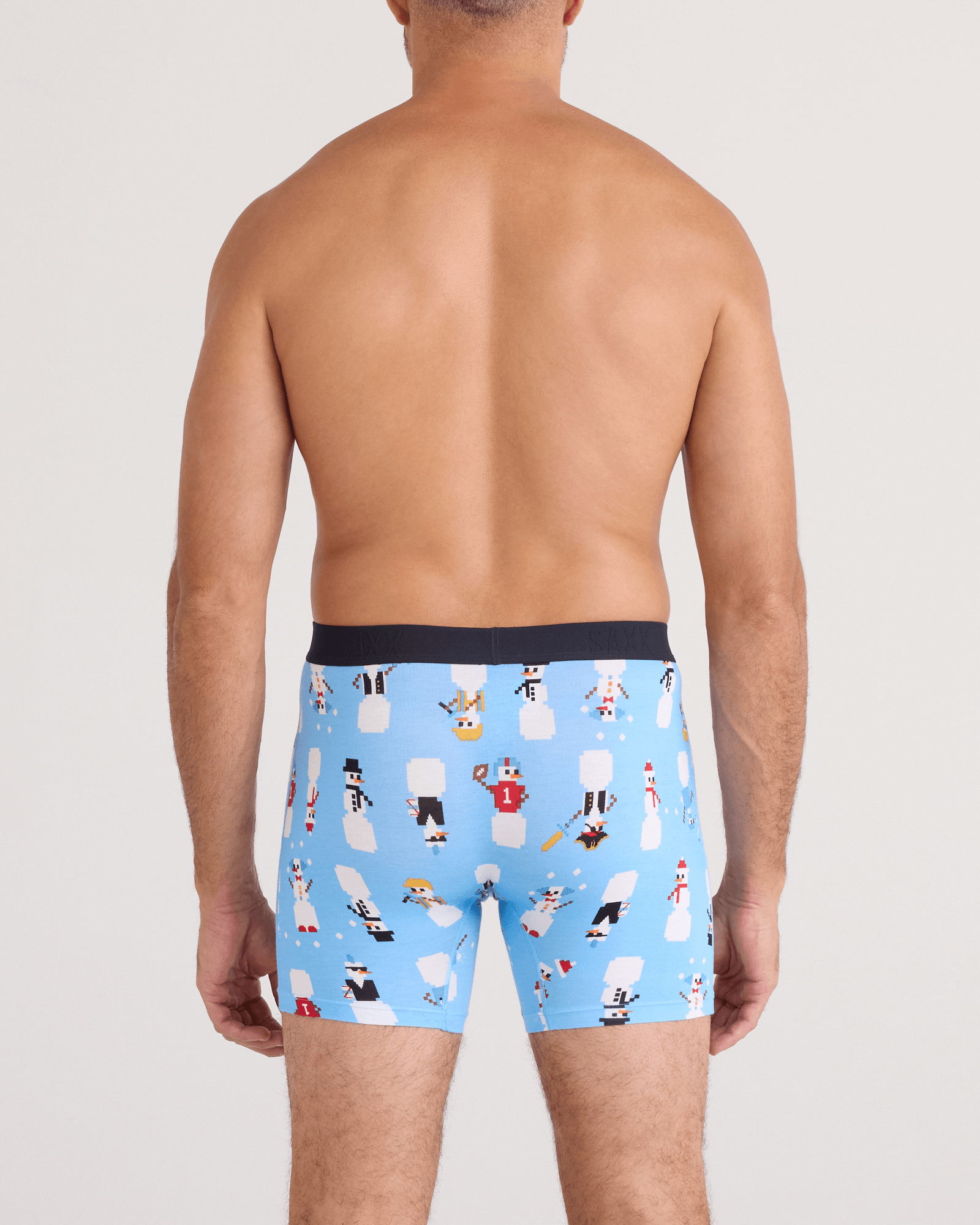 Saxx Vibe Xtra (2 Pack) Soft Comfort Boxer Brief 6" – Frosty the Gamer / Black