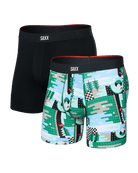 Saxx Vibe Xtra 2-Pack Soft Comfort Boxer Brief 6" – Geo Golf / Black