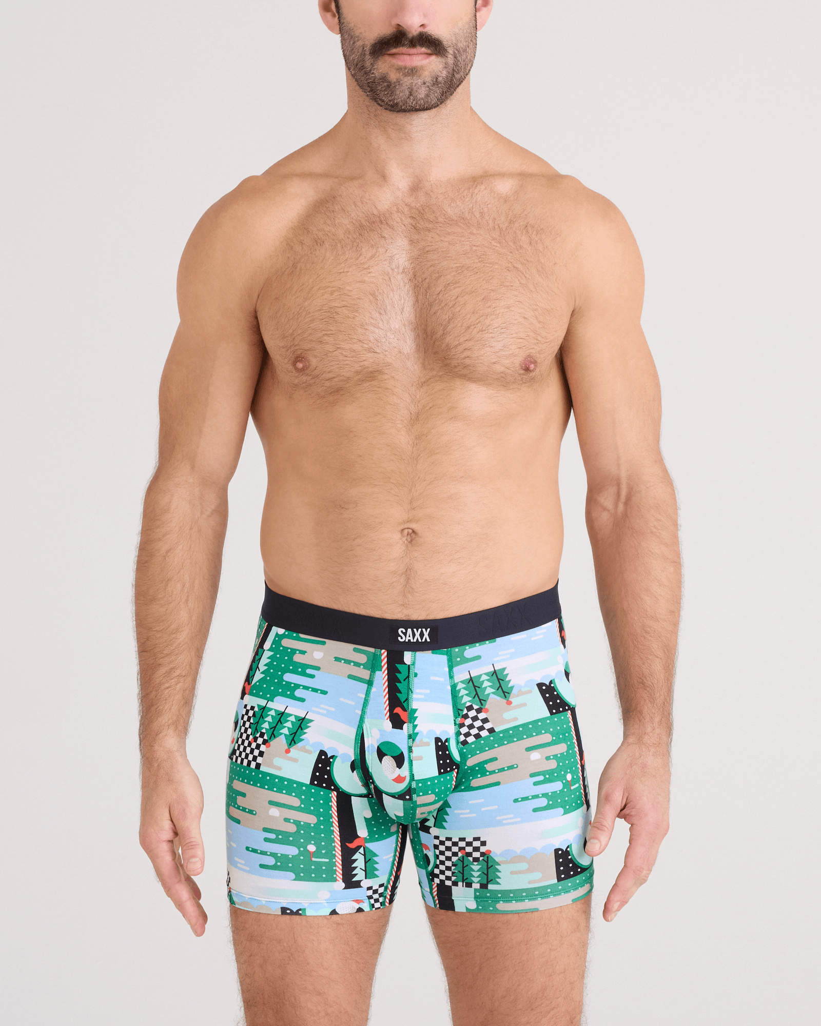 Saxx Vibe Xtra 2-Pack Soft Comfort Boxer Brief 6" – Geo Golf / Black
