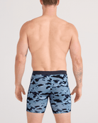 Saxx Underwear Vibe Xtra (2 Pack) Soft Comfort Boxer Brief 6" - Pond Camo / Navy