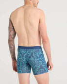 Saxx Underwear Vibe Xtra (2 Pack) Soft Comfort Boxer Brief 6" - Pineapple Brocade/Black