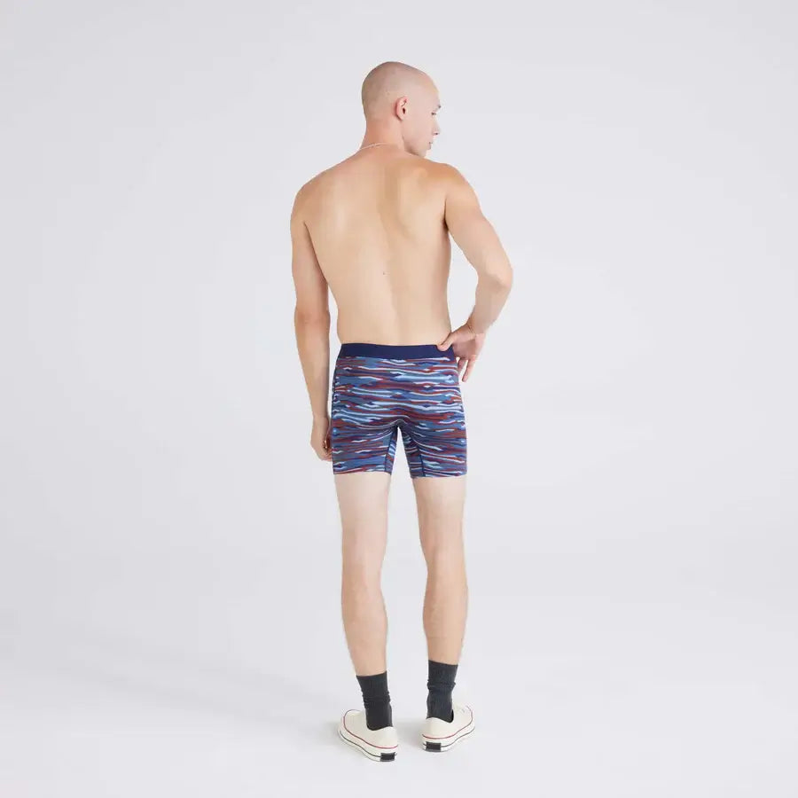 Saxx Underwear Vibe Xtra (2 Pack) Soft Comfort Boxer Brief 6" - Rough Terrain / Black