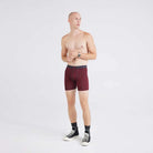 Saxx Underwear Vibe Xtra (2 Pack) Soft Comfort Boxer Brief 6" - Spacedye Stripe/Black