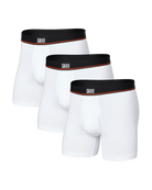 Saxx Non Stop Stretch Cotton 3 Pack Boxer Briefs - White
