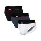 SAXX Non Stop Stretch Cotton Men’s Briefs 3 Pack – Black/Navy/White