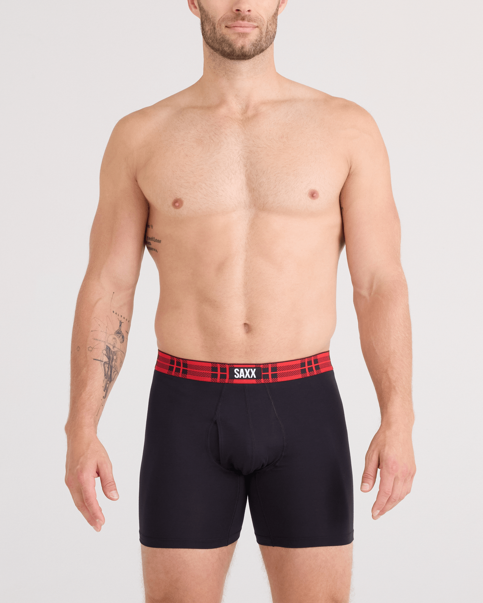 Saxx Vibe Xtra 3 Pack Soft Comfort Boxer Brief 6" – Sweet Stripe / Check WB / Black