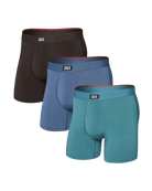Saxx Underwear Vibe Xtra 3-Pack Boxer Brief - Seascape / Indigo / DK Chocolate
