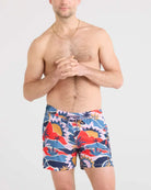 Saxx Oh Buoy 2N1 Stretch Swim Trunk 5" with liner - Break of Dawn-Blue