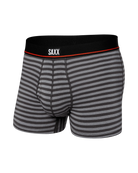Saxx Underwear Non Stop Stretch Cotton 1 Pack Trunks - Hiker Stripe, Grey