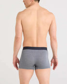 Saxx Underwear Vibe Xtra (2 Pack) Soft Comfort Trunks 3" - Black / Dark Grey Heather