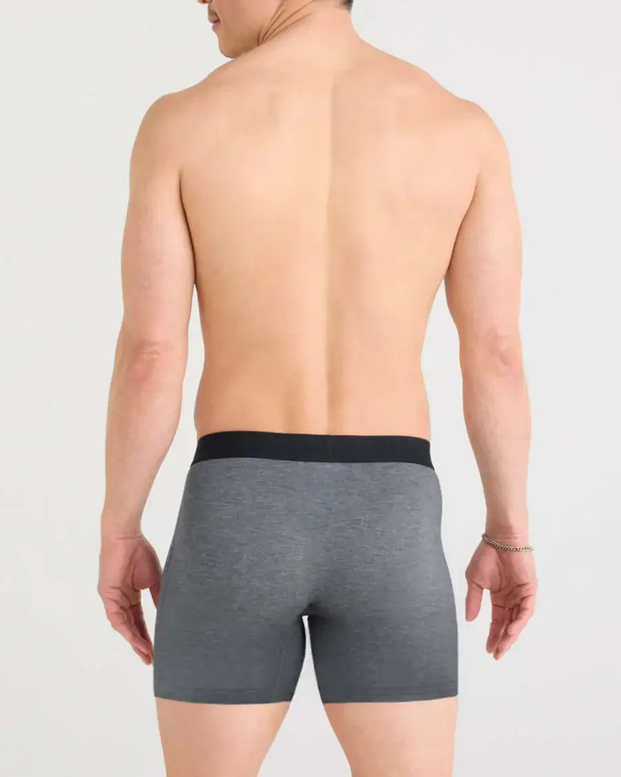 Saxx Underwear Vibe Xtra (2 Pack) Soft Comfort Boxer Brief 6" - Black / Dark Grey