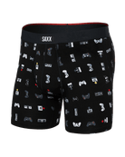Saxx Underwear Vibe Xtra Soft Comfort Boxer Brief 6" - Gamer, Black