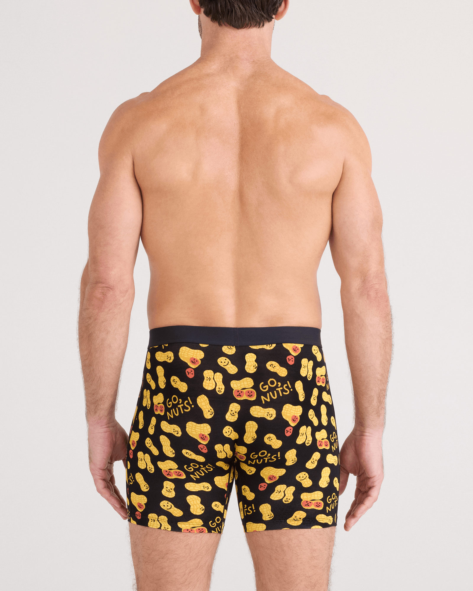Saxx Vibe Xtra Soft Comfort Boxer Brief 6" – Go Nuts, Black