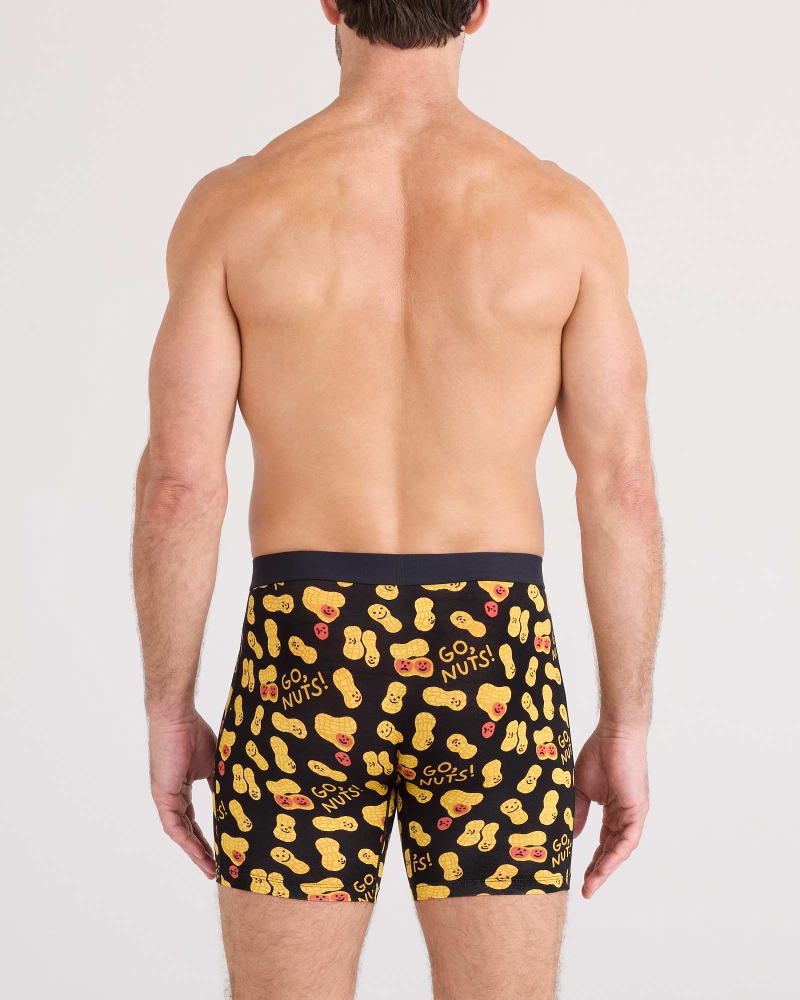 Saxx Vibe Xtra Soft Comfort Boxer Brief 6" – Go Nuts, Black