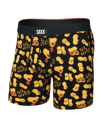 Saxx Vibe Xtra Soft Comfort Boxer Brief 6" – Go Nuts, Black
