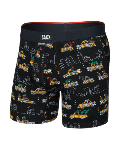 Saxx Vibe Xtra Soft Comfort Boxer Brief 6" – Hail The Holiday, Black