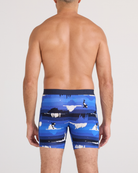 Saxx Vibe Xtra Soft Comfort Boxer Brief 6" – Iceberg Stripe, Blue