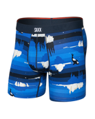 Saxx Vibe Xtra Soft Comfort Boxer Brief 6" – Iceberg Stripe, Blue