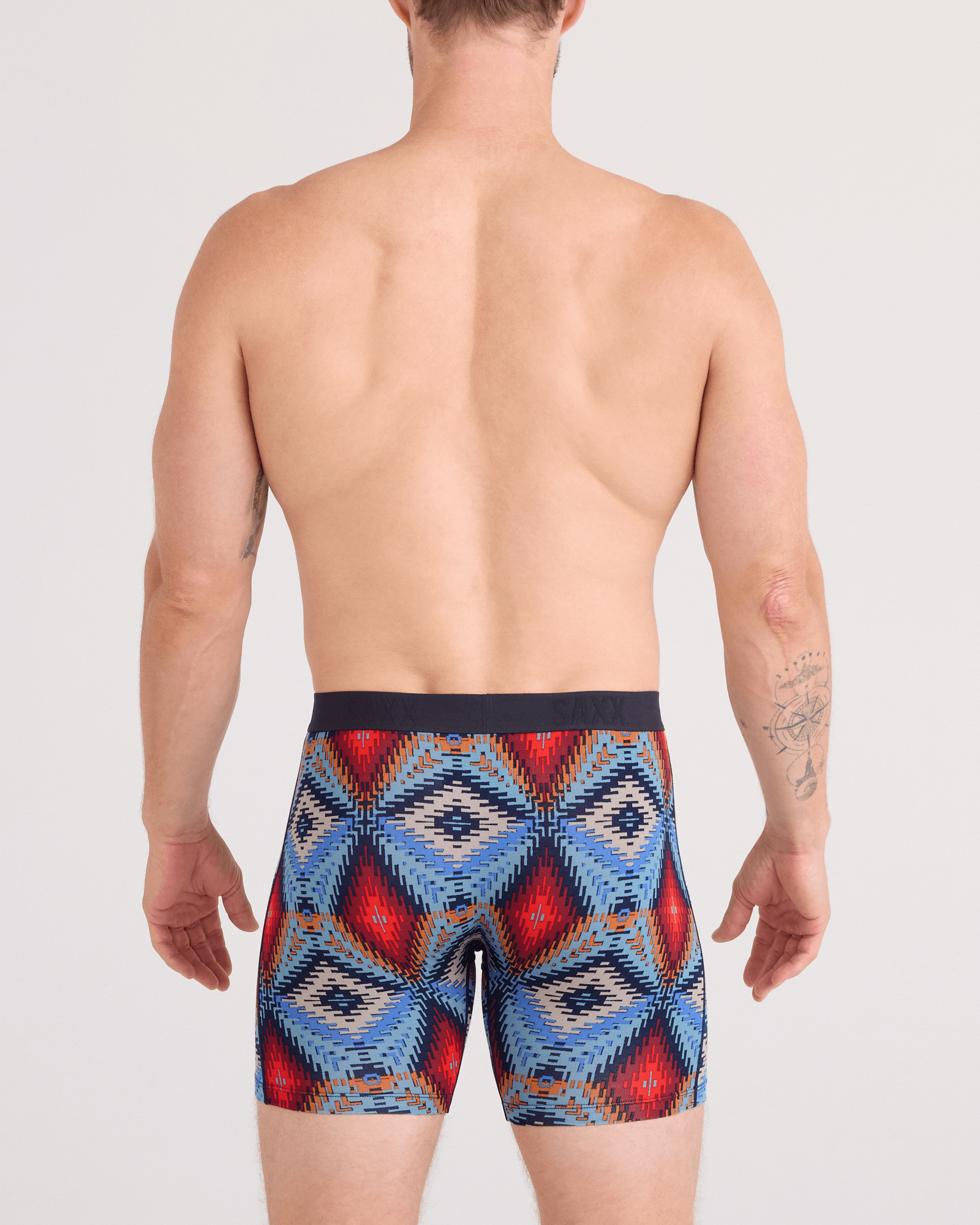 Saxx Underwear Vibe Xtra Soft Comfort Boxer Brief 6" - Mesa Mosaic, Multi