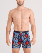 Saxx Underwear Vibe Xtra Soft Comfort Boxer Brief 6" - Mesa Mosaic, Multi
