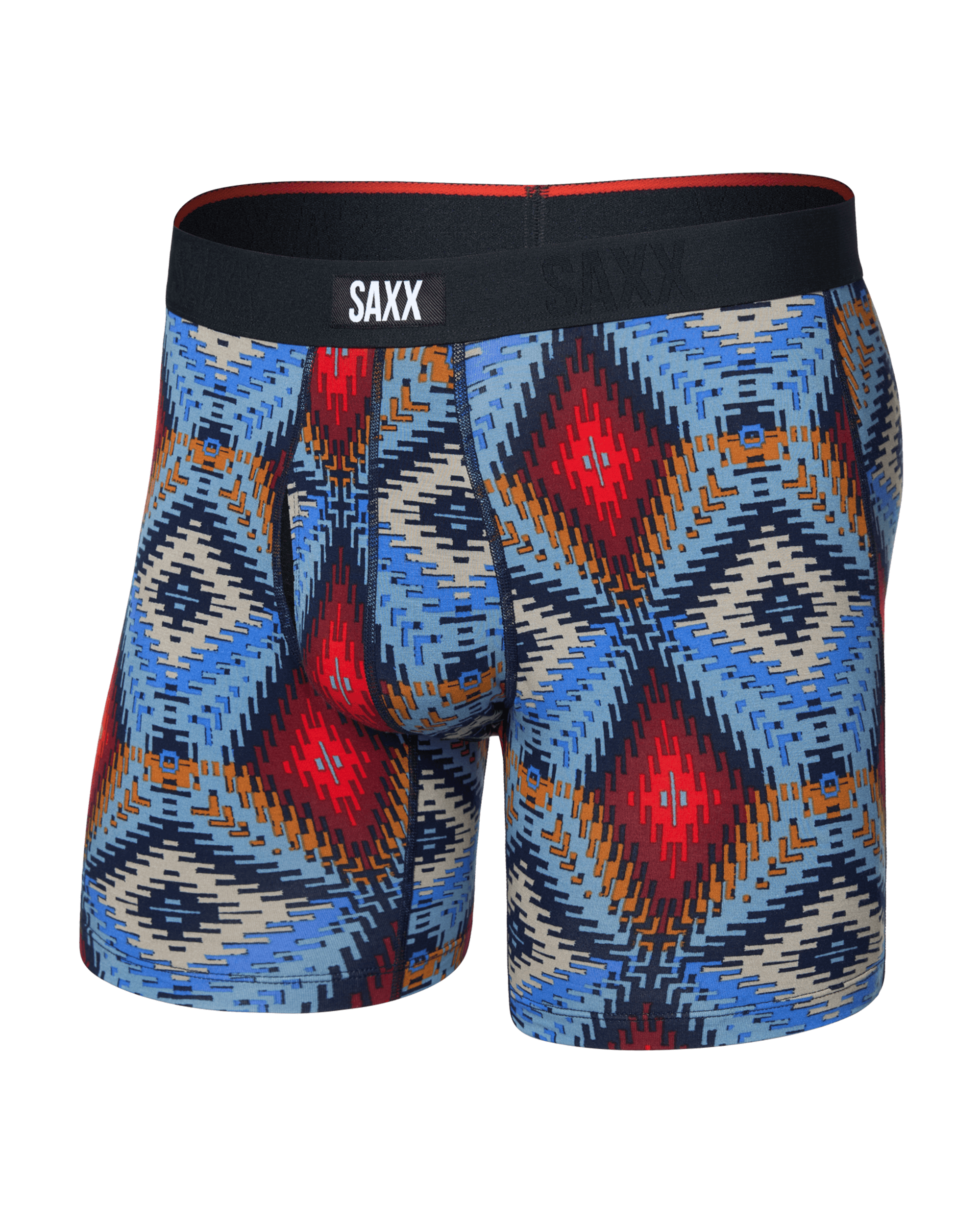 Saxx Underwear Vibe Xtra Soft Comfort Boxer Brief 6" - Mesa Mosaic, Multi