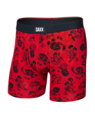 Saxx Vibe Xtra Soft Comfort Boxer Brief 6" – Sloshed Ball, Cherry