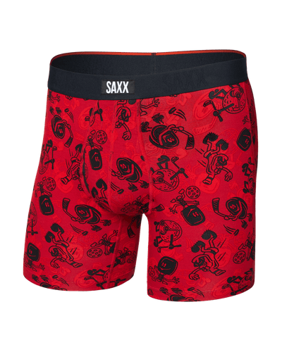 Saxx Vibe Xtra Soft Comfort Boxer Brief 6" – Sloshed Ball, Cherry