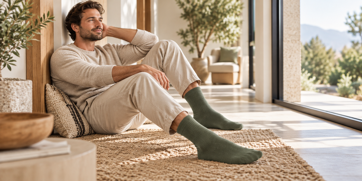 Men's bamboo socks lifestyle
