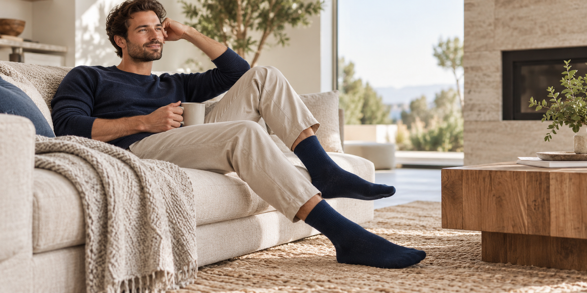 Men's cotton socks lifestyle