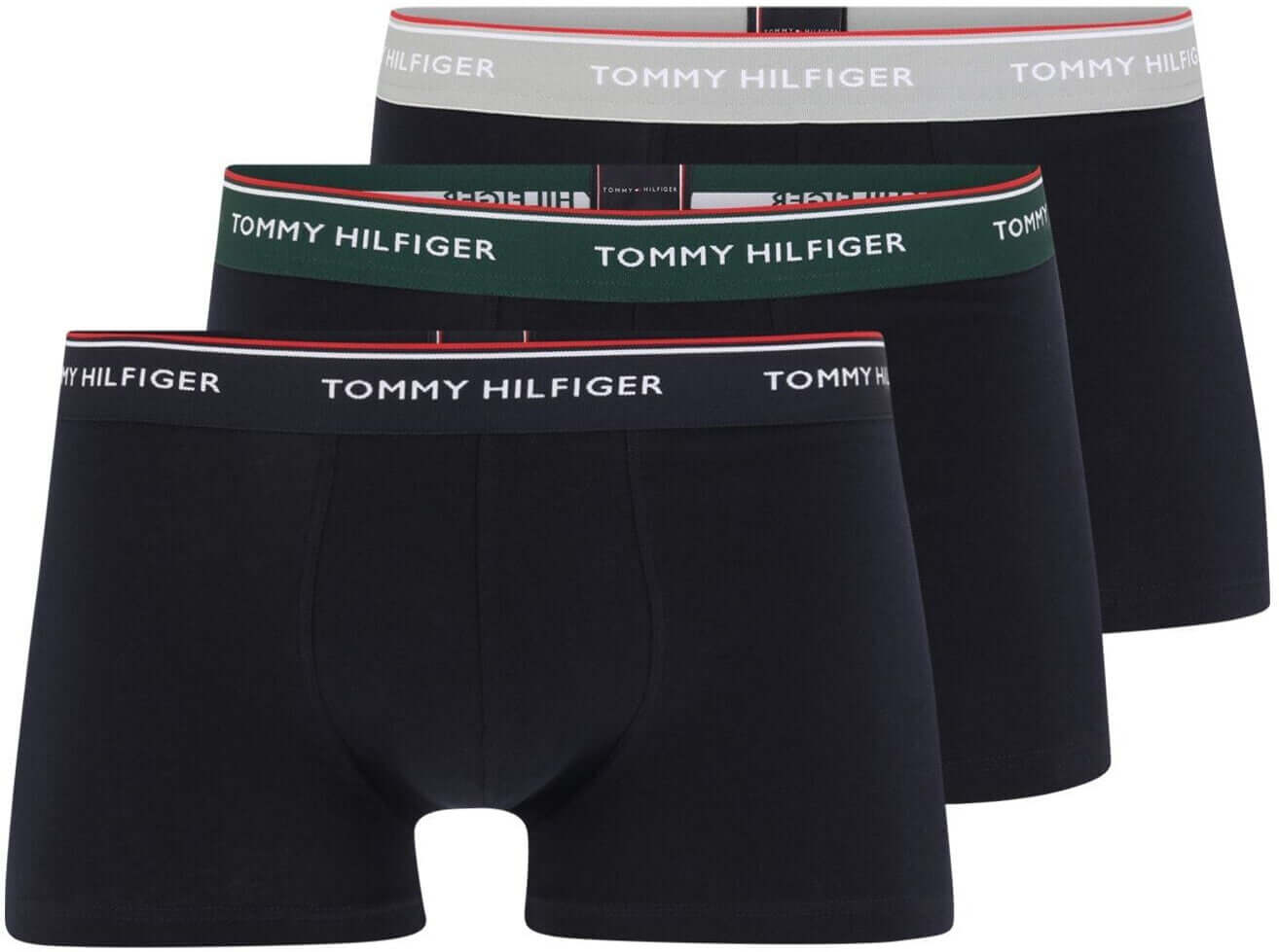 Tommy Hilfiger 3-Pack Organic Cotton Trunks - Black Multi