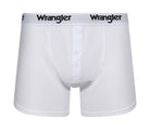 Wrangler 3 Pack Button Fly Cotton Stretch Boxers - Black/Grey/White