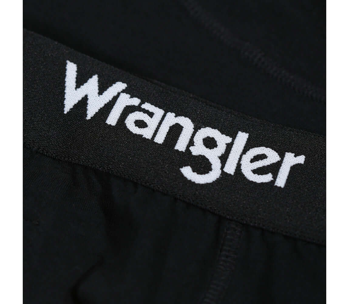 Wrangler 3 Pack Button Fly Cotton Stretch Boxers - Black/Grey/White
