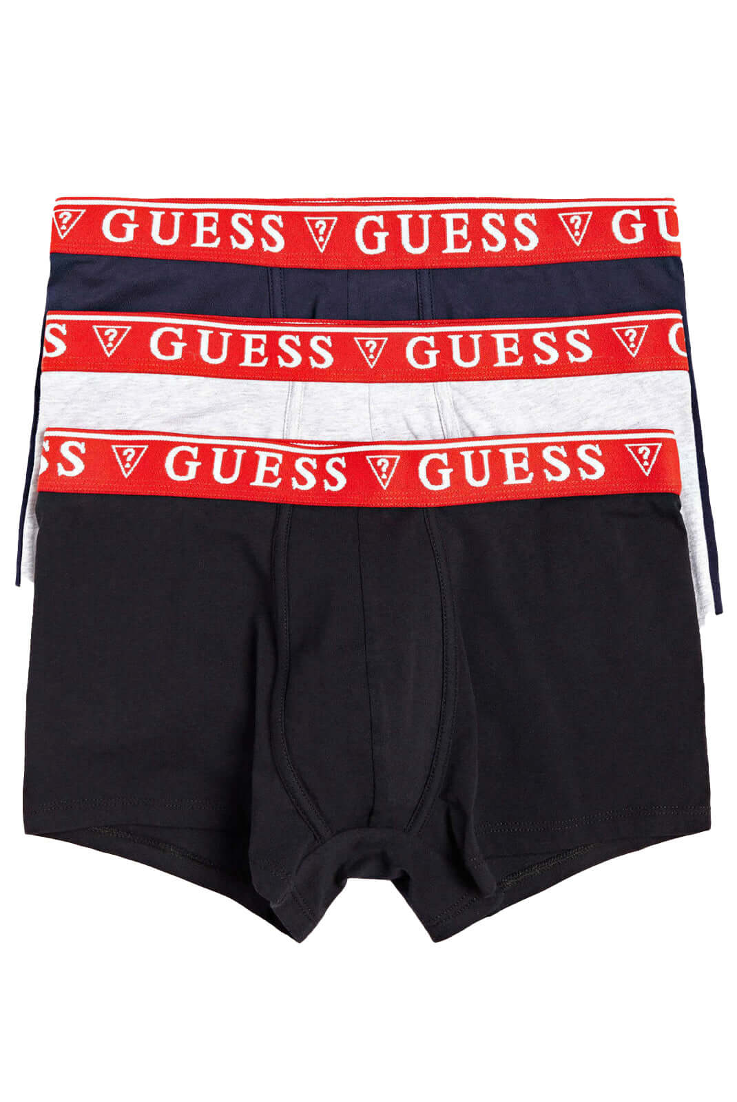 Guess 3 Pack Boxers Stretch Cotton - Black / Grey Melange