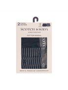 Scotch & Soda 2 Pack Cotton Modal Button Boxers Navy - image 1