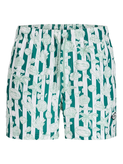 Jack & Jones Maui Vibes Swim Shorts – Men's Printed Beach Shorts