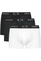 Armani Exchange 3 Pack Trunks Stretch Cotton - White/Black/Jet Set