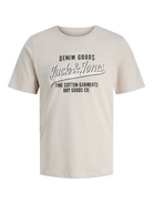 Jack & Jones 3 Pack JJETHAN Crew Neck T-Shirts - Olive, Black & Moonbeam