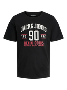 Jack & Jones 3 Pack JJETHAN Crew Neck T-Shirts - Olive, Black & Moonbeam