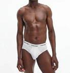 Calvin Klein 3 Pack Cotton Stretch – Hip Briefs ( WHITE )