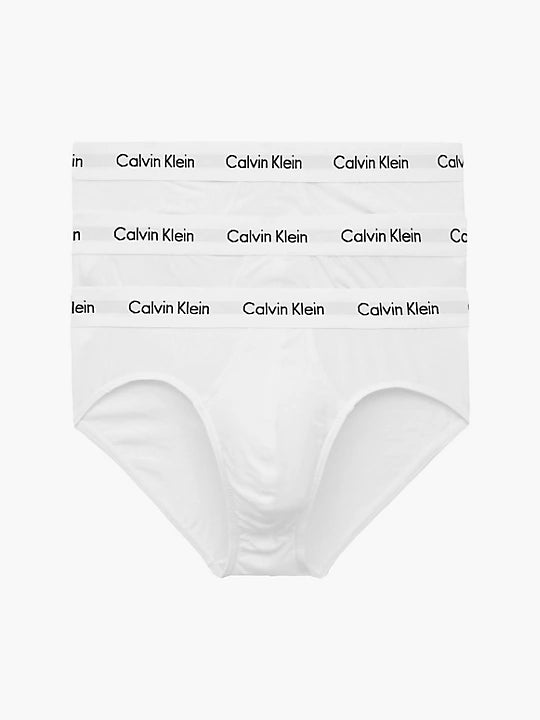 Calvin Klein 3 Pack Cotton Stretch – Hip Briefs ( WHITE )