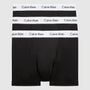Calvin Klein 3 Pack Cotton Stretch - Normal Rise Trunks ( Black)