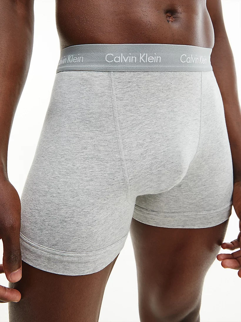 Calvin Klein 3 Pack Cotton Stretch – Trunks ( Grey Heather ) – Trunks and  Boxers