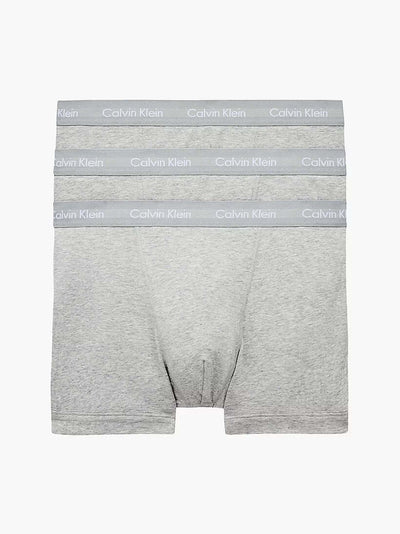 Calvin Klein 3 Pack Cotton Stretch – Trunks ( Grey Heather )